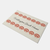 ヴィンテージシー航海のシェルファミリービーチボート ドアマット (アングル)