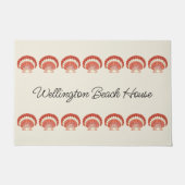 ヴィンテージシー航海のシェルファミリービーチボート ドアマット (正面)