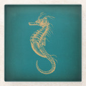 ヴィンテージシー航海のホース海アートシーホース ガラスコースター (正面)
