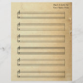 ヴィンテージシ空白のート音楽ピアノの譜表 (正面)