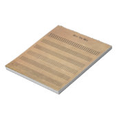 ヴィンテージシ空白のート音楽6 Staves ノートパッド (回転)