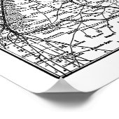 ヴィンテージシ素晴らしカゴウェスタン鉄道地図 ポスター (角)