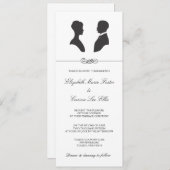 ヴィンテージシ結婚ルエット 招待状 (正面/裏面)