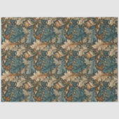 ヴィンテージジェイドフローラウィリアムモリススタイルリーフ 薄葉紙 (正面)