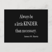 ヴィンテージジェイムズ・バリー・キンダー必要以上の引用文 ポストカード (正面)