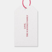 ヴィンテージジェコブマリーディケンズクリスマスカロル ギフトタグ (裏面)