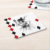 ヴィンテージジェスターレディ スクエアペーパーコースター (アングル)