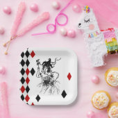 ヴィンテージジェスターレディ ペーパープレート (パーティー)