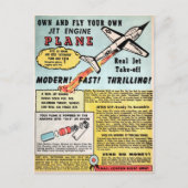 ヴィンテージジェット飛行機広告はがき ポストカード (正面)