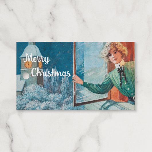 ヴィンテージジェニーニストロムカスタムクリスマス ギフトタグ (裏面 (横))