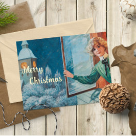 ヴィンテージジェニーニストロムカスタムクリスマス 箔グリーティングカード