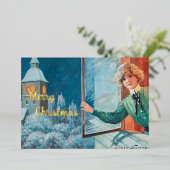 ヴィンテージジェニーニストロムカスタムクリスマス 箔シーズンカード (立ち正面)