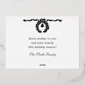 ヴィンテージジェニーニストロムカスタムクリスマス 箔シーズンカード (裏面)