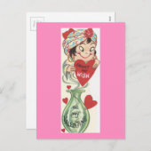 ヴィンテージジェニーバレンタイン シーズンポストカード (正面/裏面)