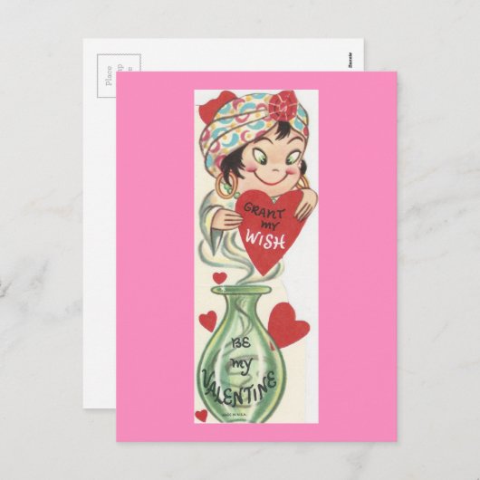 ヴィンテージジェニーバレンタイン シーズンポストカード (正面/裏面)