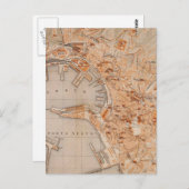 ヴィンテージジェノヴァの地図（1906年） ポストカード (正面/裏面)