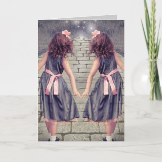 ヴィンテージジェミ最高のニフレンズ永遠に双子の女の子 カード (正面)