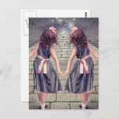 ヴィンテージジェミ最高のニフレンズ永遠に双子の女の子 ポストカード (正面/裏面)