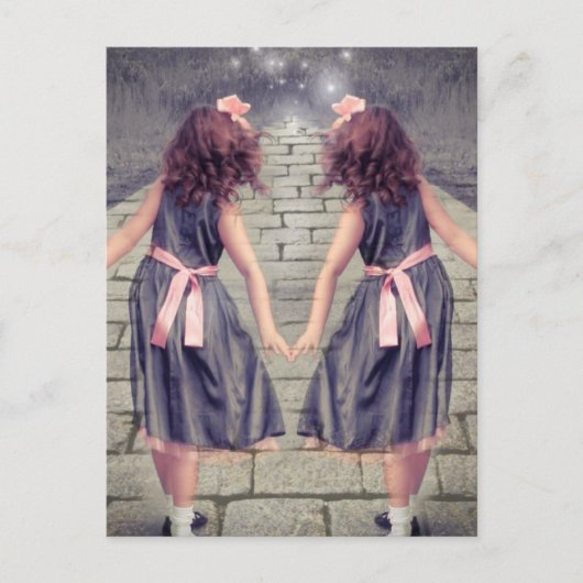 ヴィンテージジェミ最高のニフレンズ永遠に双子の女の子 ポストカード (正面)