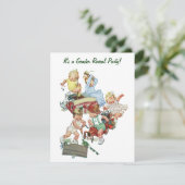 ヴィンテージジェンダーリビールベビーシャワーパーティの招待状 招待状 (スタンド正面)