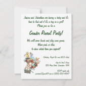 ヴィンテージジェンダーリビールベビーシャワーパーティの招待状 招待状 (裏面)