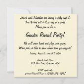 ヴィンテージジェンダーリビールベビーシャワーパーティの招待状 招待状 (裏面)