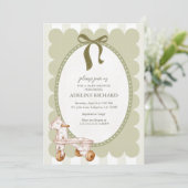 ヴィンテージジェンダー養殖ベビーシャワー招待状 招待状 (スタンド正面)