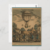 ヴィンテージジェームズサドラー熱気球 ポストカード (正面/裏面)