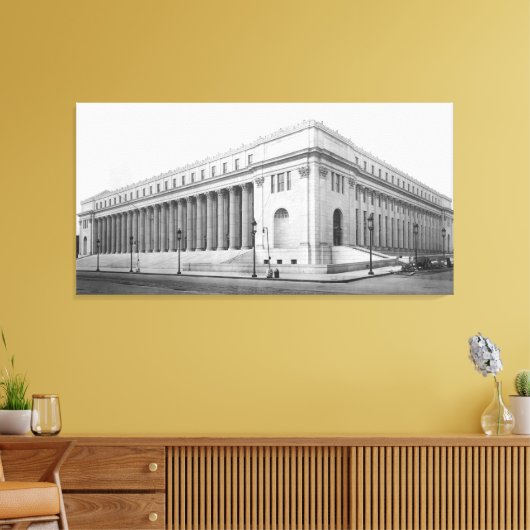 ヴィンテージジェームズファーリーNYC郵便局の写真 キャンバスプリント (インサイチュ (リビング))