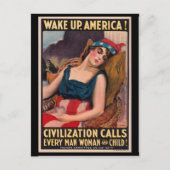 ヴィンテージジェームズモンゴメリーフラッグ |アメリカの目覚め! ポストカード (正面)