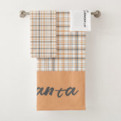 ヴィンテージジオメトリックベージュ名 バスタオルセット (インサイチュ)
