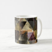 "ヴィンテージジオメトリテクスチャ – 抽象芸術三角形 コーヒーマグカップ (正面右)