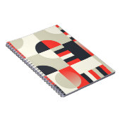 ヴィンテージジオメトリデザイン:抽象芸術シェイプの背景 ノートブック (右側)