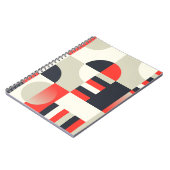 ヴィンテージジオメトリデザイン:抽象芸術シェイプの背景 ノートブック (左側)