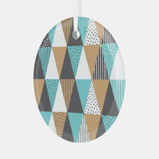 ヴィンテージジオメトリ:抽象芸術イラストレーション。 ガラスオーナメント (正面左)