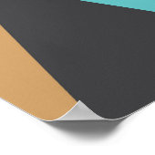 ヴィンテージジオメトリ：抽象芸術イラストレーション。 ポスター (角)