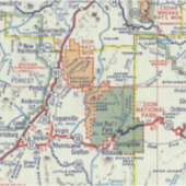 ヴィンテージジオン国立公園の地図 シール (正面)