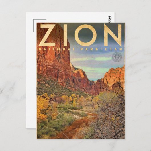 ヴィンテージジオン国立公園旅行はがき ポストカード (正面/裏面)