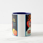 ヴィンテージジキスデライトフルーツクレートラベル ツートーンマグカップ (中央)