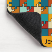 ヴィンテージジグソーパズルピースのパターン名 マウスパッド (コーナー)