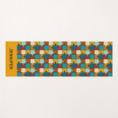 ヴィンテージジグソーパズルピースのパターン名 ヨガマット (正面(横))