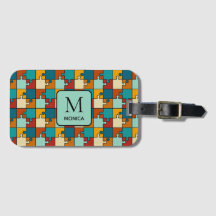 ヴィンテージジグソーパズルピースモノグラム