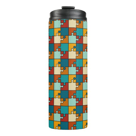 ヴィンテージジグソーパズル片パターン タンブラー (正面)