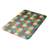 ヴィンテージジグソーパズル片パターン バスマット (アングル)