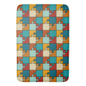 ヴィンテージジグソーパズル片パターン バスマット (正面縦)