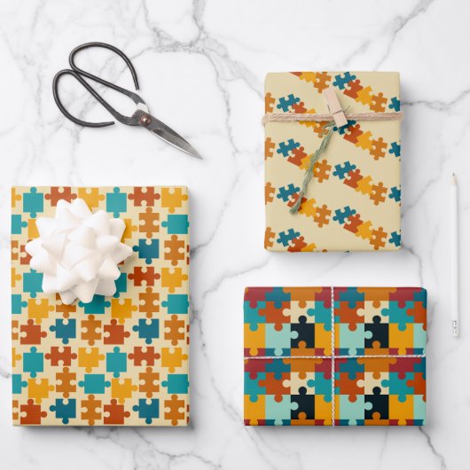 ヴィンテージジグソーパズル ラッピングペーパーシート (正面)
