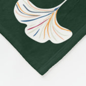 ヴィンテージジトトの継ぎ目のない模様とイチョウ葉の  フリースブランケット (角)