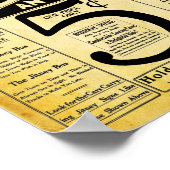 ヴィンテージジニーのバスの交通標識 ポスター (角)