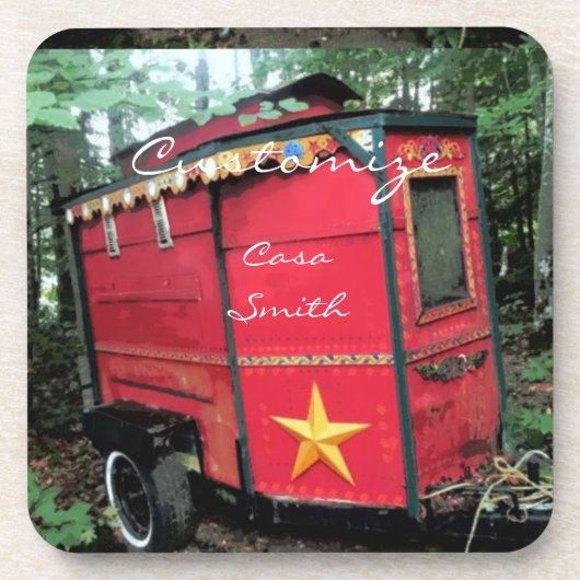 ヴィンテージジプシーのトレーラーキャラバンサンダーコーブ コースター (正面)