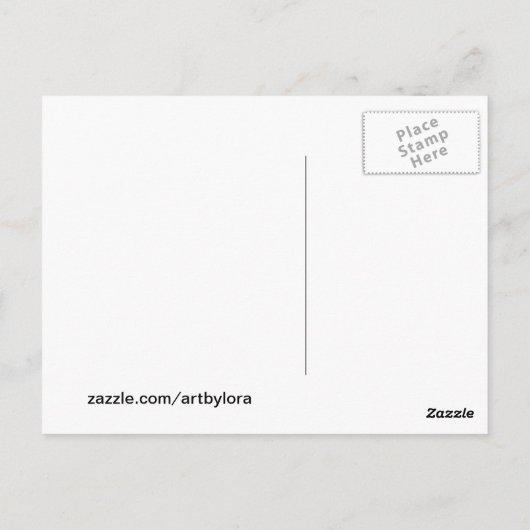 ヴィンテージジプシーの少女と馬 ポストカード (裏面)